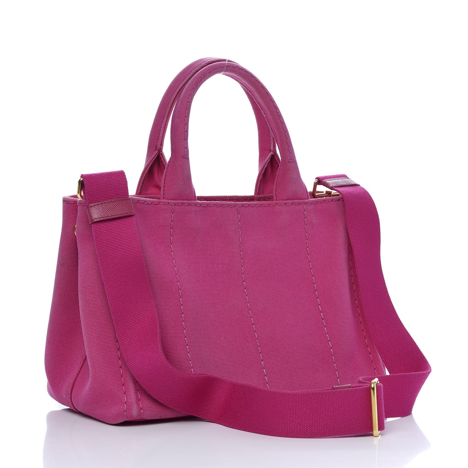 Prada Canapa Small Logo Tote Fuxia 3 of 10