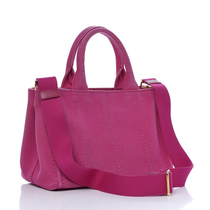 Prada Canapa Small Logo Tote Fuxia 3 of 10