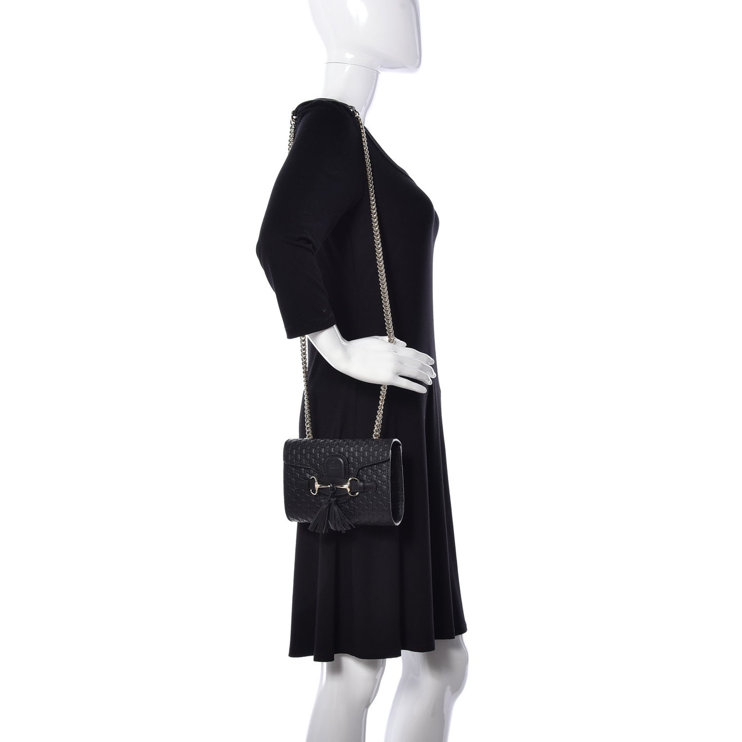 Microguccissima Mini Emily Shoulder Bag Black
