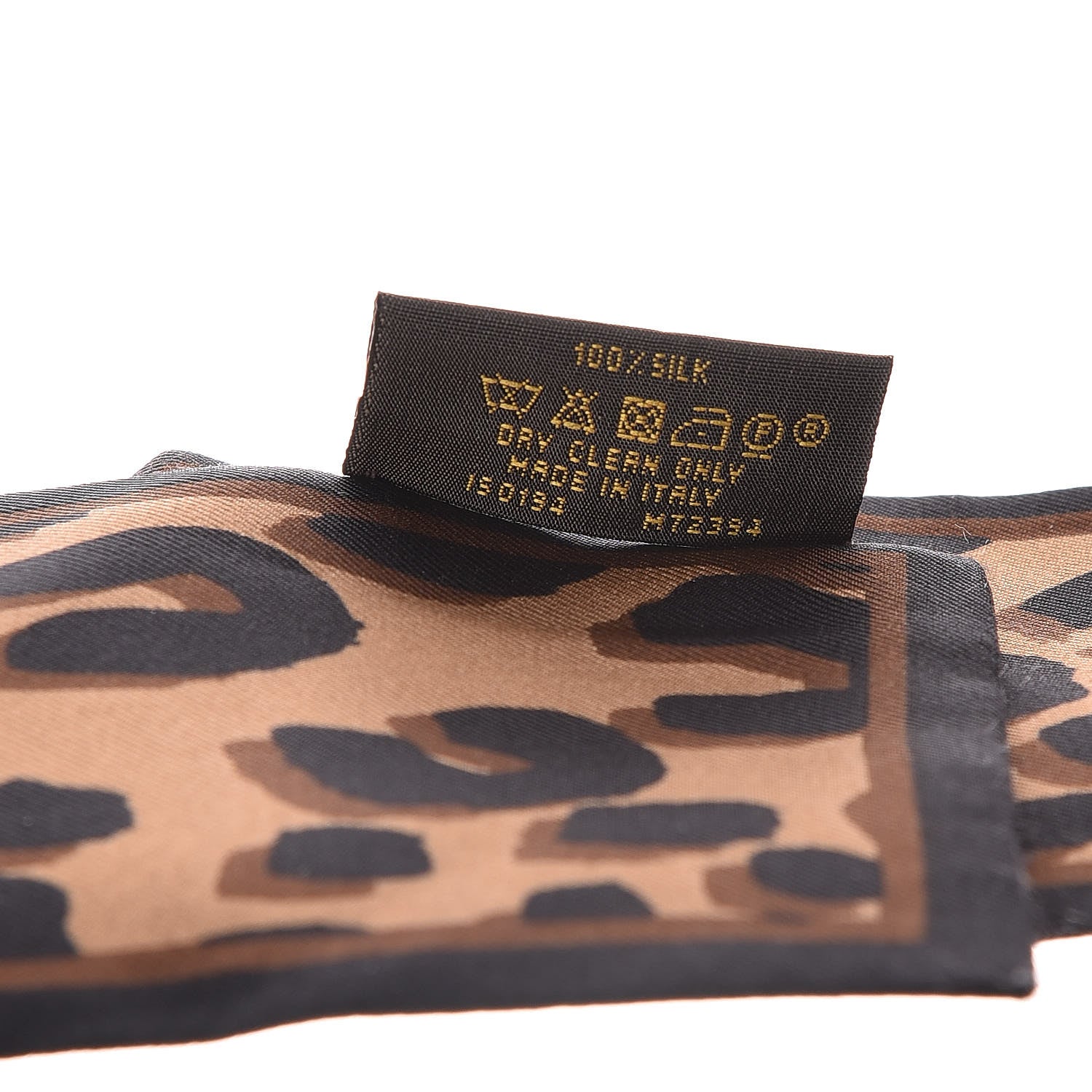 Louis Vuitton Silk Leopard Bandeau Scarf Marron 5 of 5