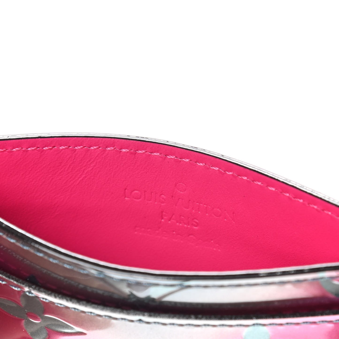 Metallic Vernis Card Holder Blue Pink