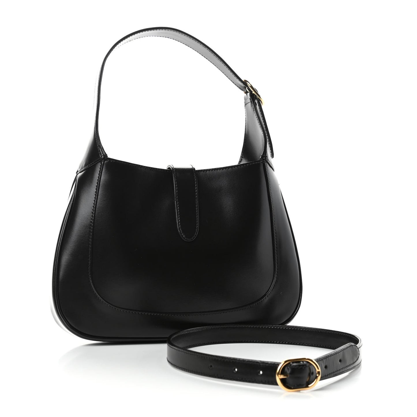 Boarded Dyana Lux Calfskin Small Jackie 1961 Hobo Black