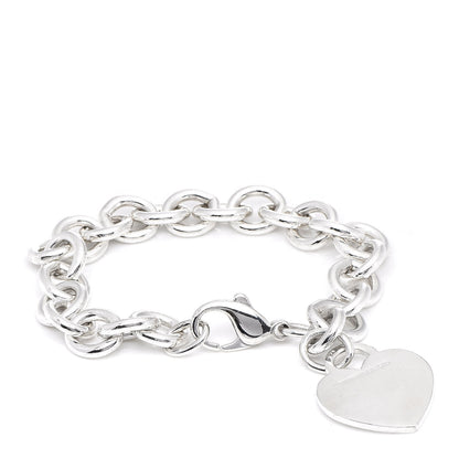 Tiffany Sterling Silver Heart Tag Charm Bracelet 1 of 5