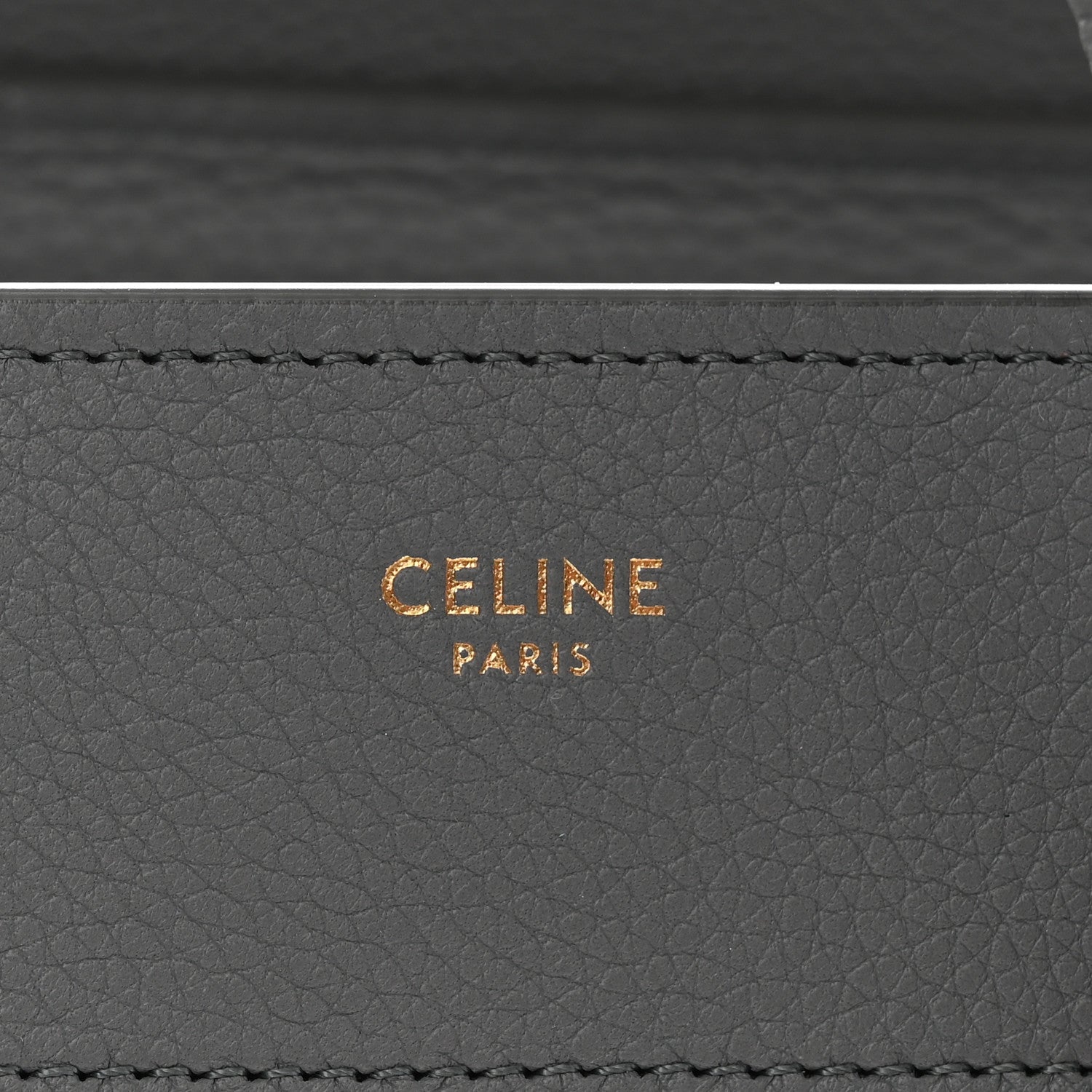 Celine Baby Drummed Calfskin Micro Luggage Kohl 8 of 12