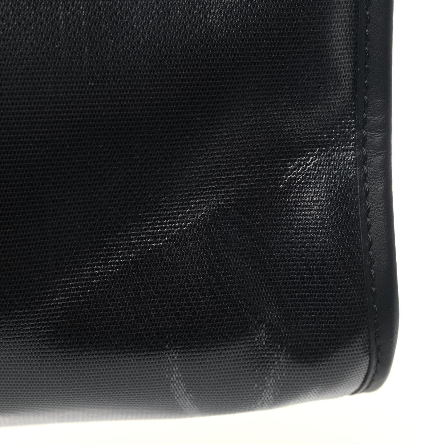 X SARAH COLEMAN Coated Canvas FF Fish Eye Logo Shopping Tote Black White