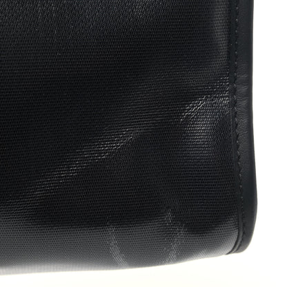Fendi X SARAH COLEMAN Coated Canvas FF Fish Eye Logo Shopping Tote Black White 8 of 12