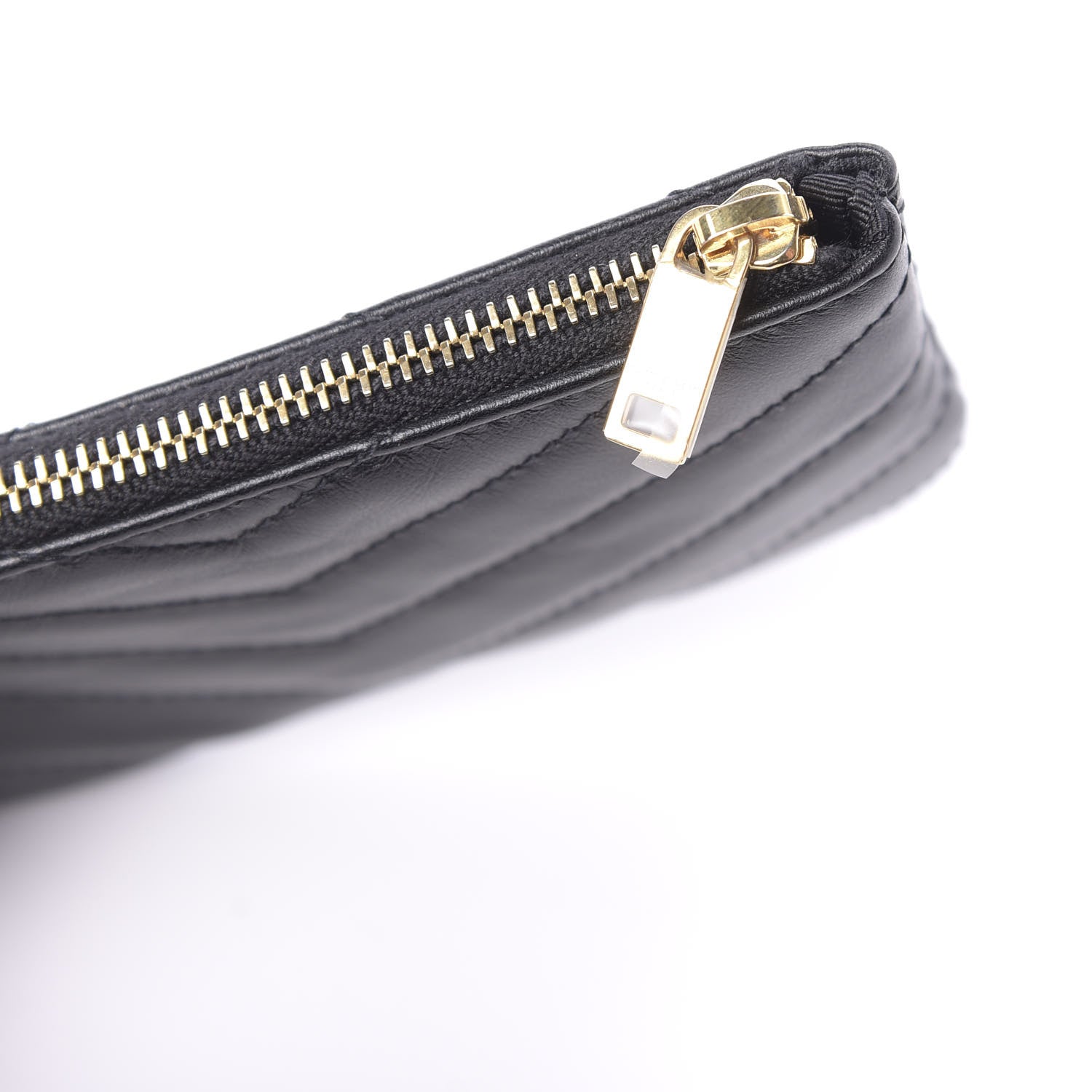 Saint Laurent Calfskin Matelasse Monogram Key Pouch Black 10 of 11
