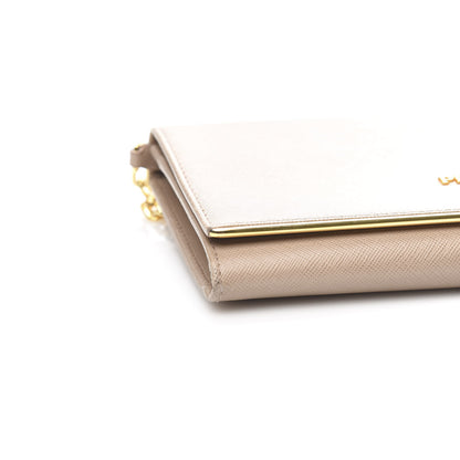 Prada Saffiano Metal Bar Chain Wallet Cammeo 8 of 11