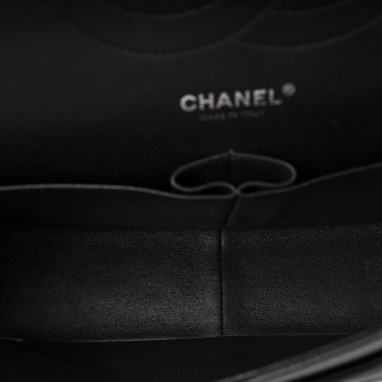 Chanel Crumpled Calfskin Quilted Jumbo Double Flap So Black 5 of 9