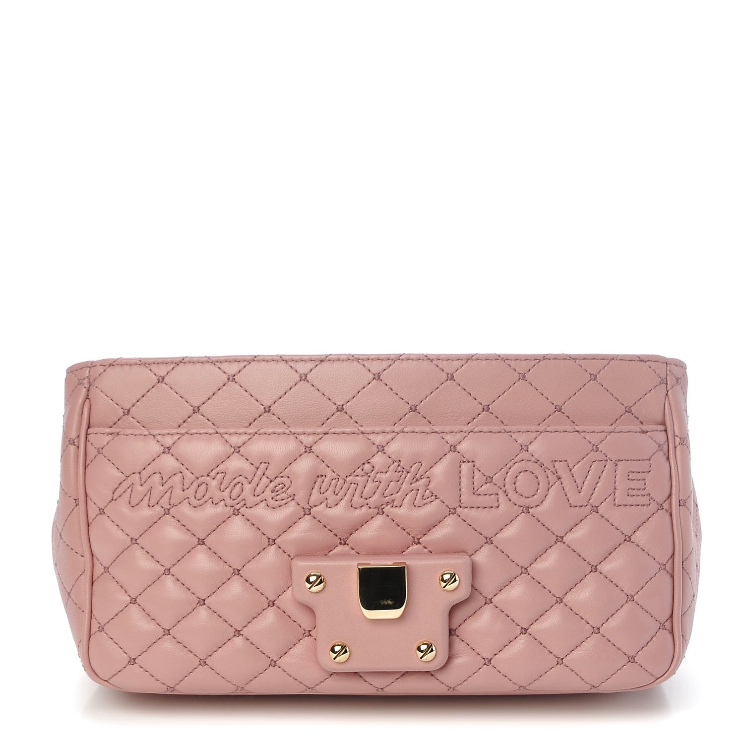 Dolce & Gabbana Lambskin Watersnake Embellished Lucia Shoulder Bag Rosa 9 of 9