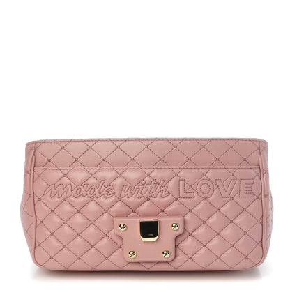 Dolce & Gabbana Lambskin Watersnake Embellished Lucia Shoulder Bag Rosa 9 of 9