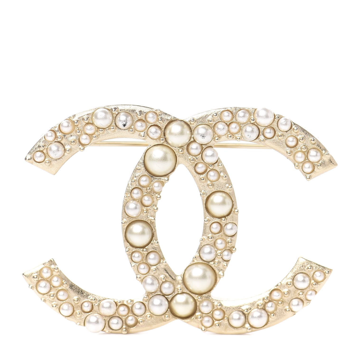 Chanel Pearl CC Brooch Gold 1 of 4