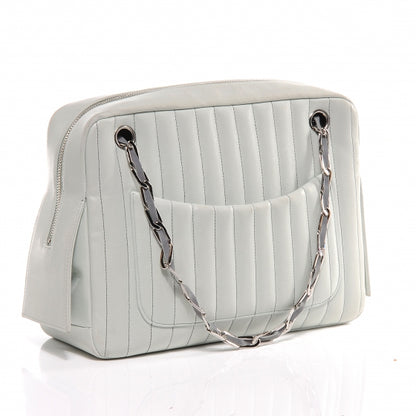 Chanel Lambskin Vertical Quilted Mademoiselle Camera Case Green 3 of 7