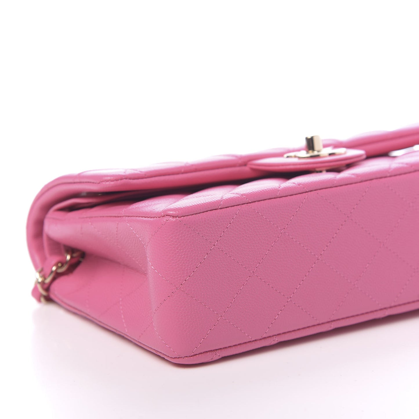 Caviar Quilted Small Double Flap Pink