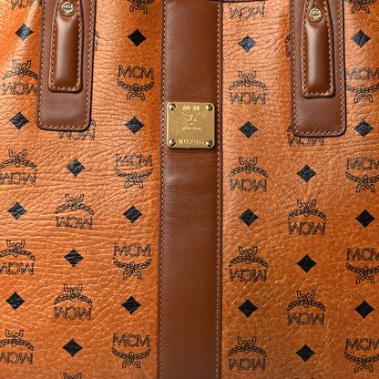 MCM Visetos Medium Liz Reversible Shopper Tote Cognac 7 of 21