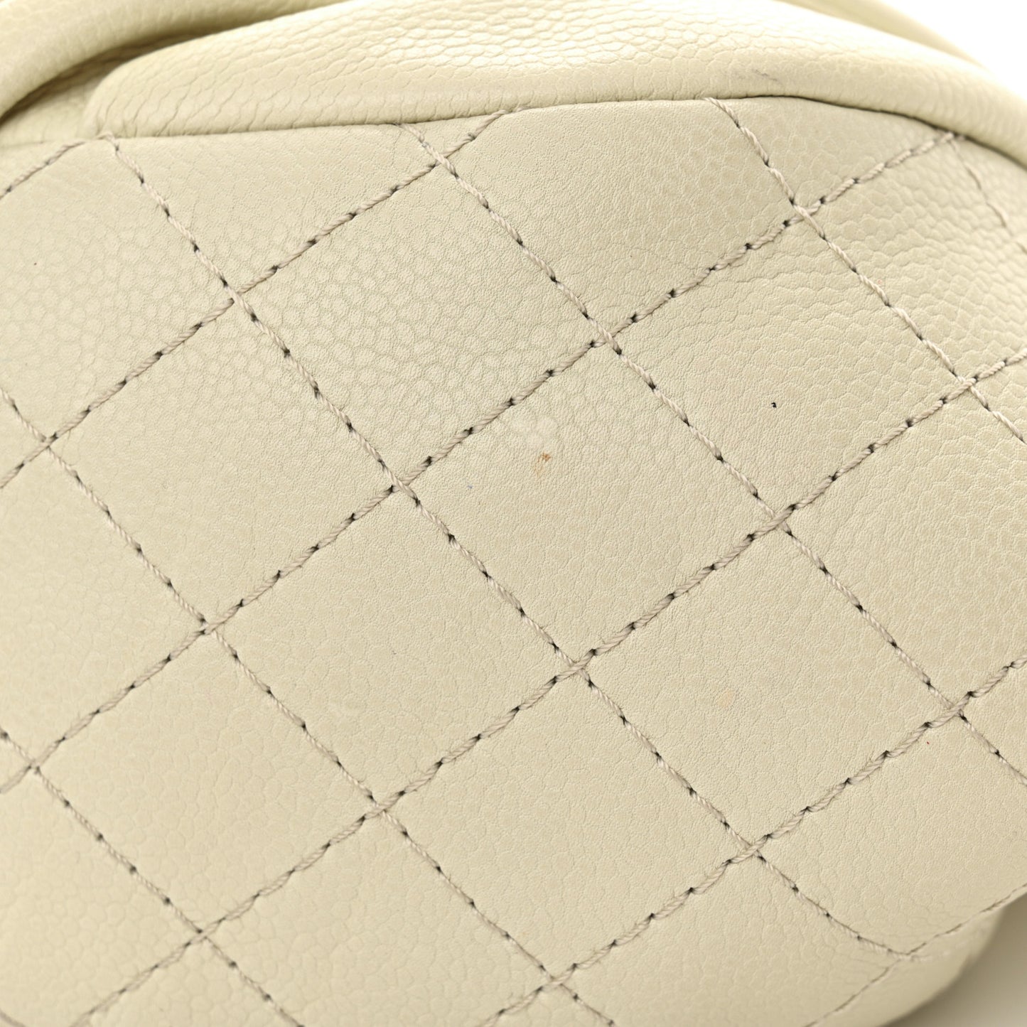 Caviar Half Moon Wallet On Chain WOC White