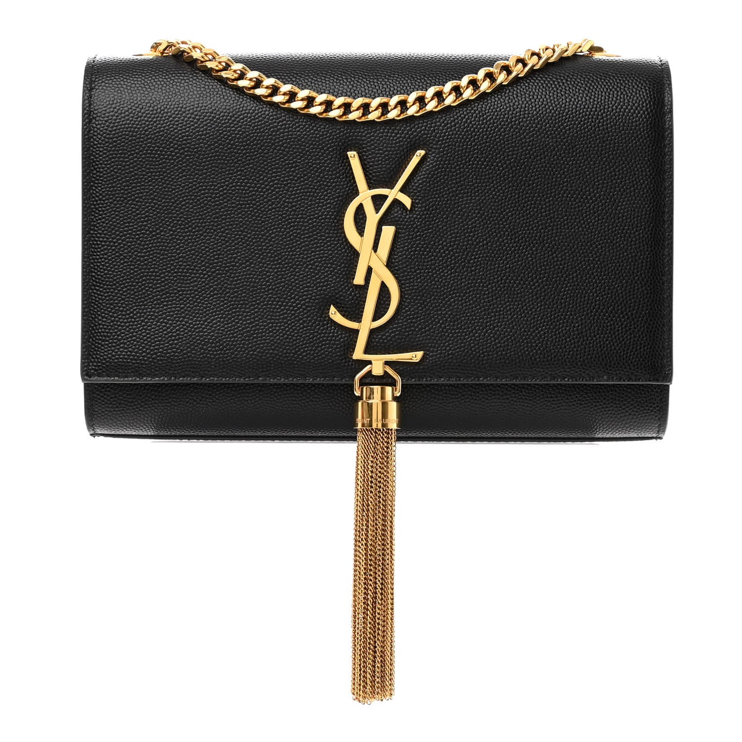 Grain De Poudre Small Classic Monogram Kate Tassel Satchel Black