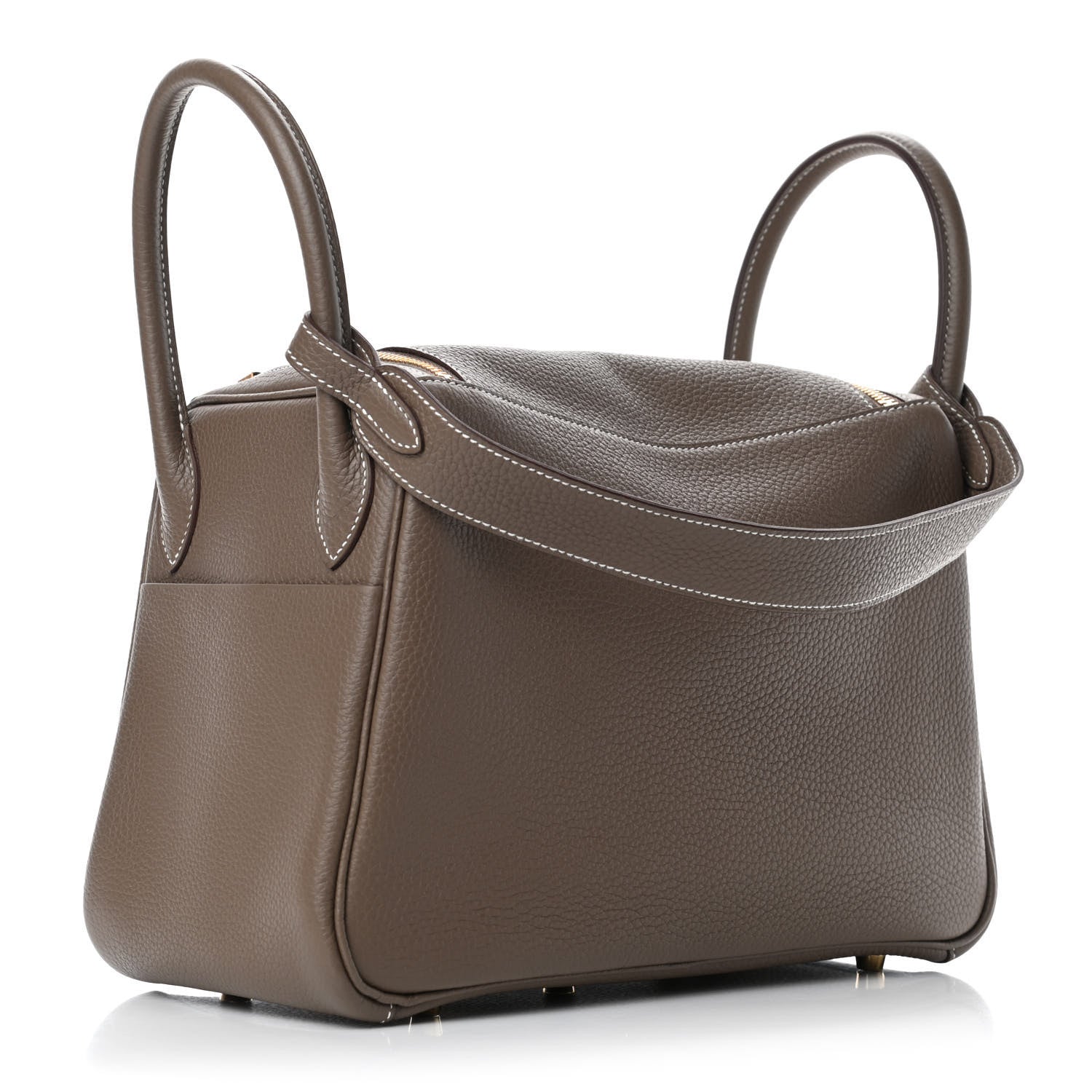 Hermes Taurillon Clemence Lindy 30 Etoupe 2 of 4