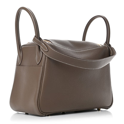 Hermes Taurillon Clemence Lindy 30 Etoupe 2 of 4
