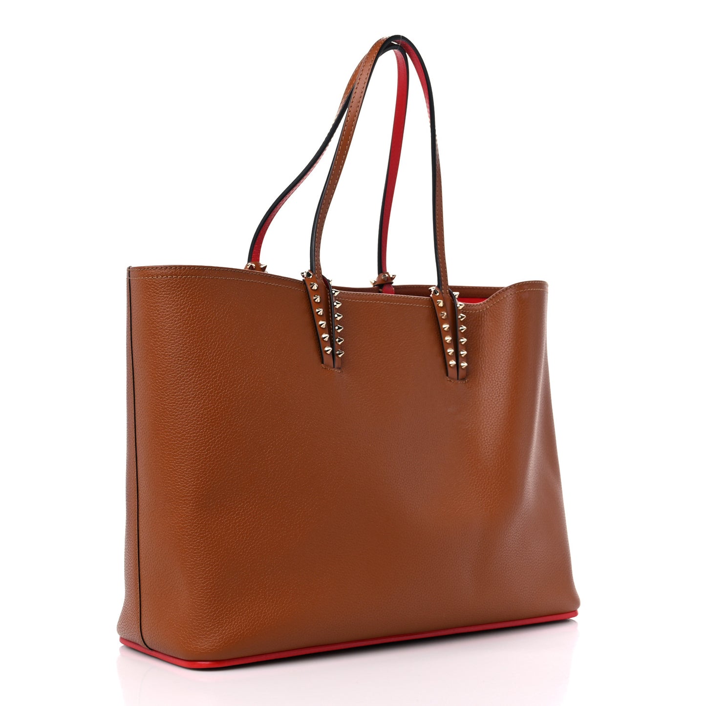 Calfskin Spikes East West Cabata Tote Cannelle