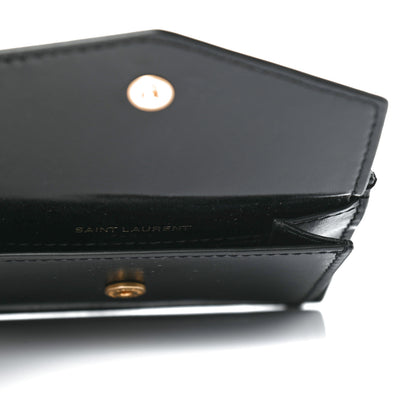 Saint Laurent Calfskin Uptown Monogram Card Case Black 4 of 4