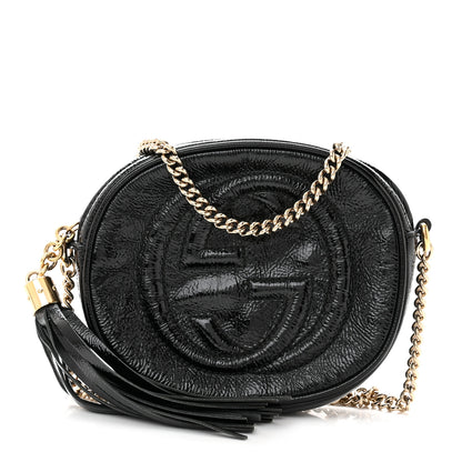 Gucci Patent Mini Soho Chain Bag Black 1 of 12