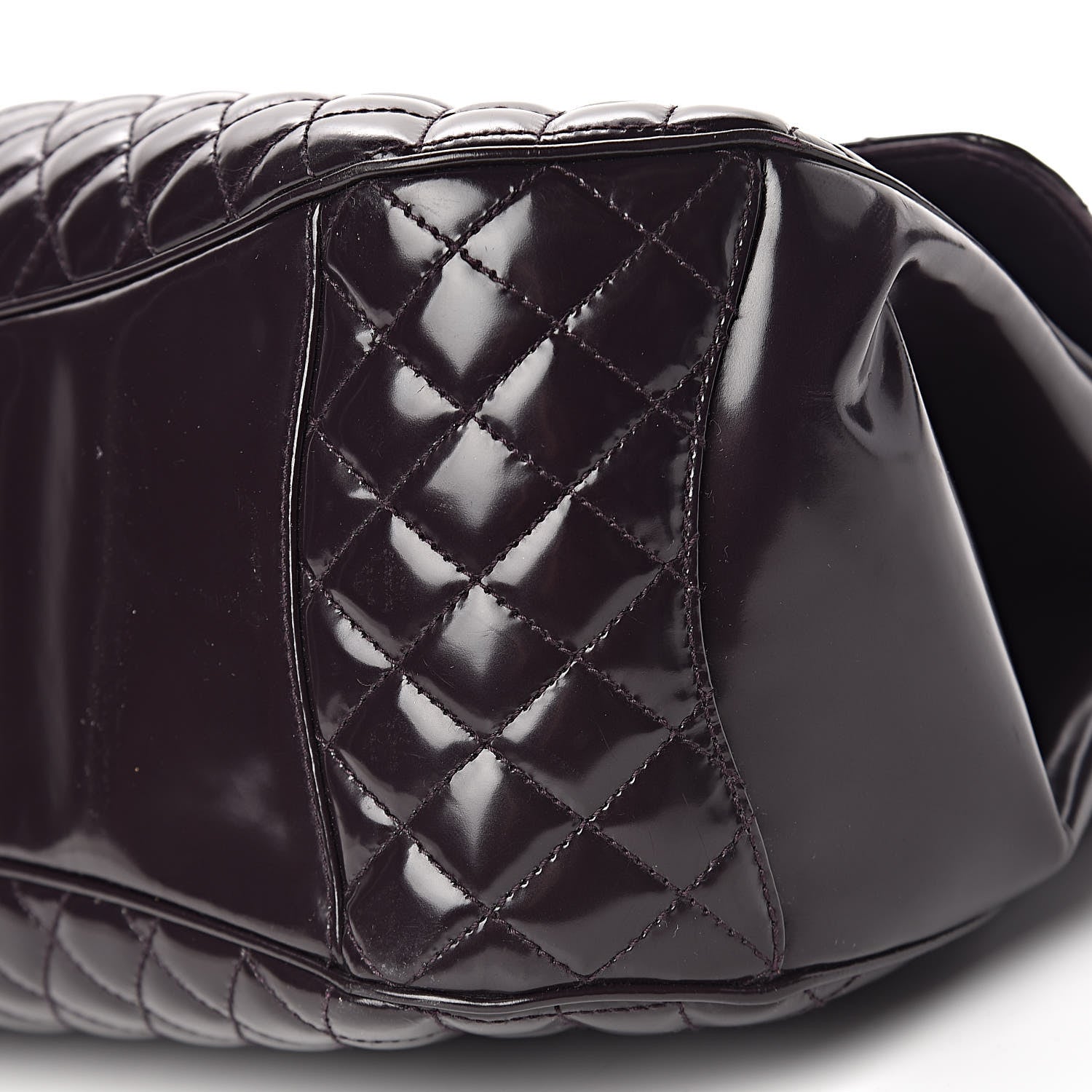 Chanel Glazed Calfskin Quilted Mademoiselle Bag Dark Purple 11 of 14