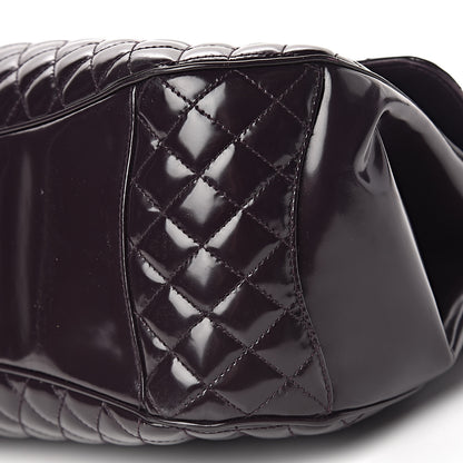 Chanel Glazed Calfskin Quilted Mademoiselle Bag Dark Purple 11 of 14