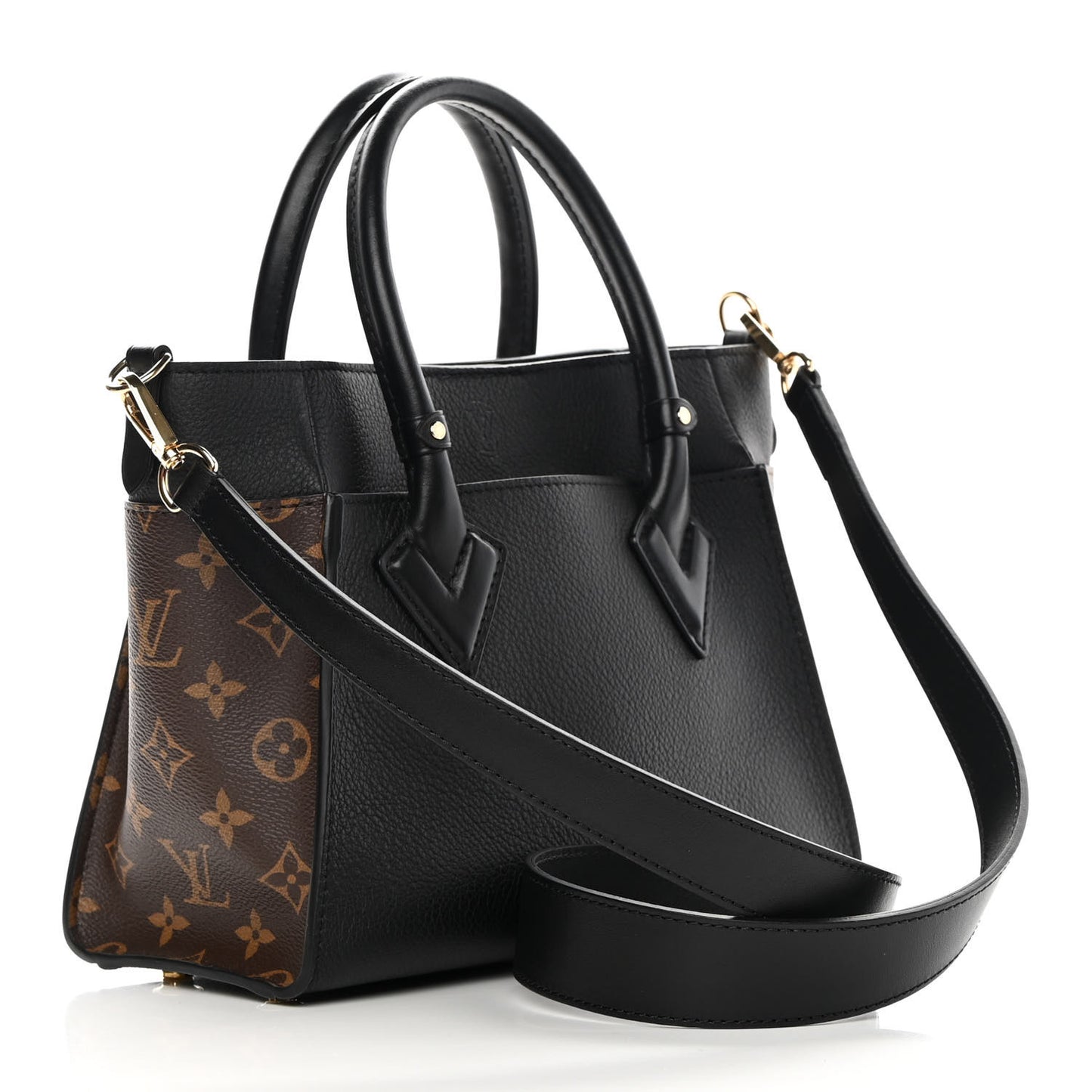 Calfskin Monogram On My Side PM Black