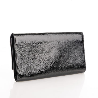 Saint Laurent Textured Patent Monogram Small Belle De Jour Clutch Black 3 of 7