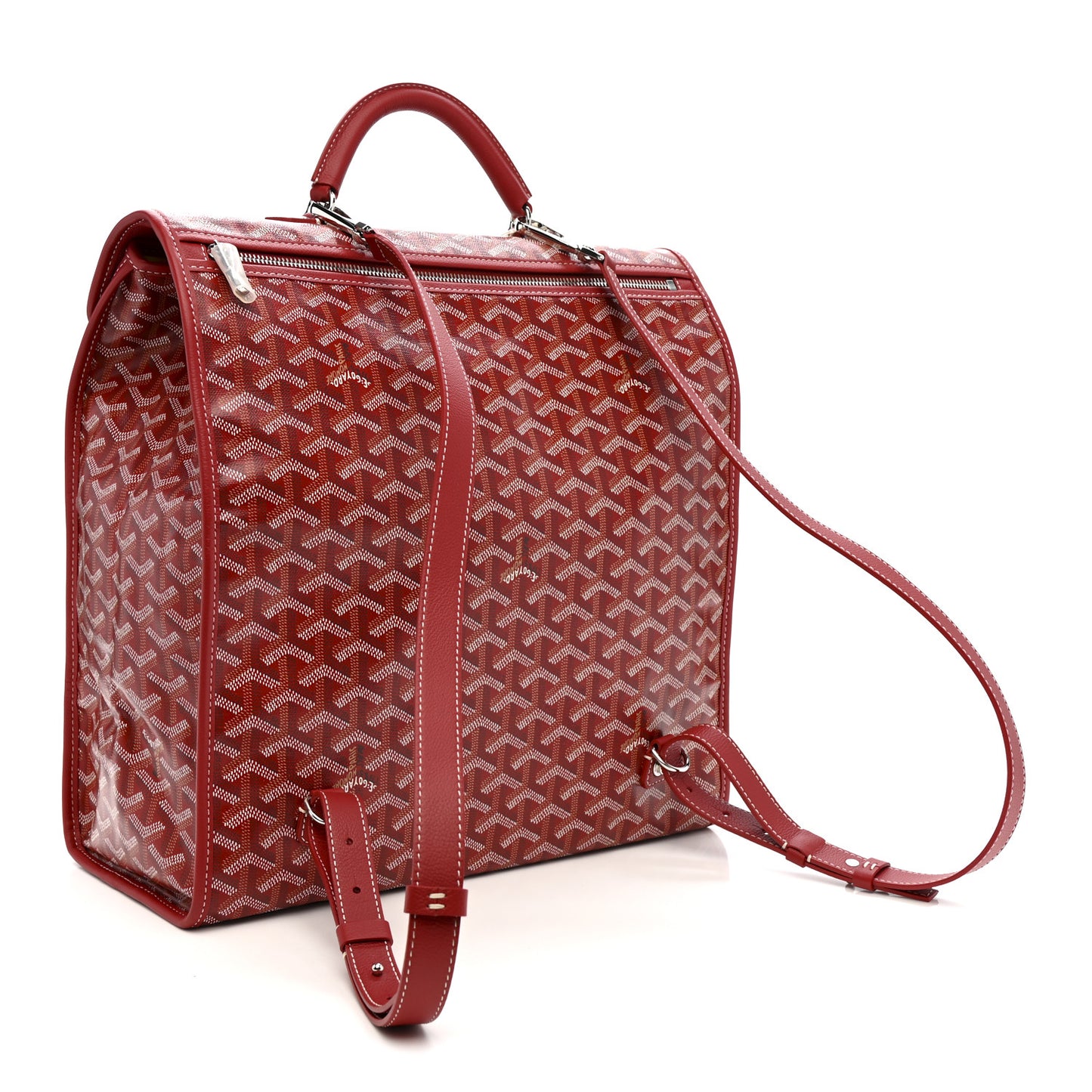 Goyardine Saint Leger Soft Briefcase Backpack Red