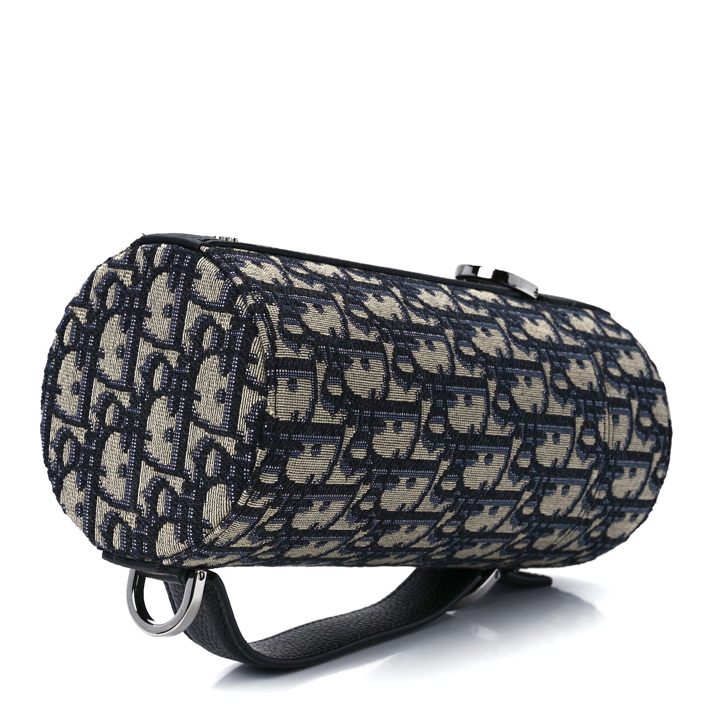 Oblique Vertical Roller Messenger Bag Blue