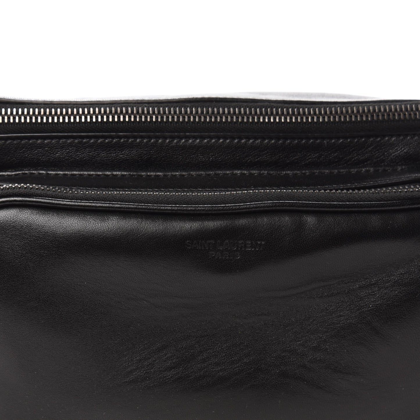 Lambskin Subway Belt Bag Black