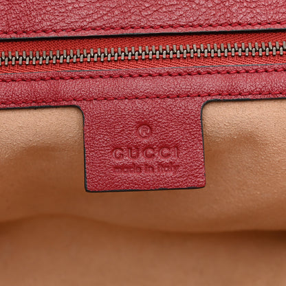 Gucci Vintage Effect Calfskin Matelasse Diagonal Small Torchon GG Marmont Shoulder Bag Black Romantic Cherry 6 of 11