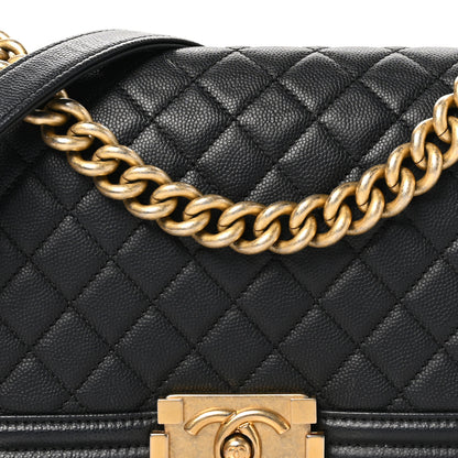 Chanel Caviar Quilted Medium Boy Flap Black 8 of 11