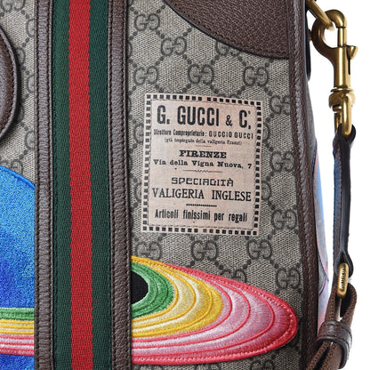 Gucci Soft GG Supreme Monogram Courrier Large Duffle Bag Beige New Acero Multicolor 12 of 13