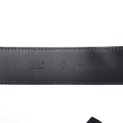 Chanel Metallic Crackled Calfskin CC Belt 80 32 Black 6 of 6