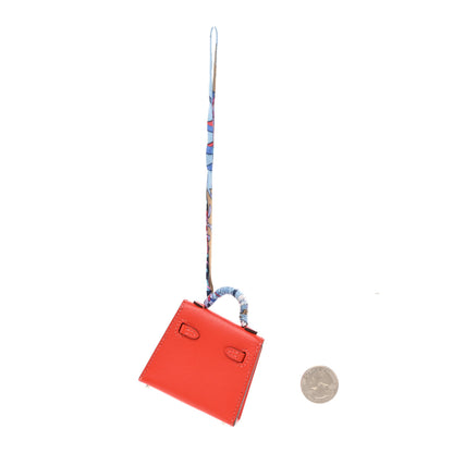 Hermes Tadelakt Mini Kelly Twilly Bag Charm Capucine 2 of 5