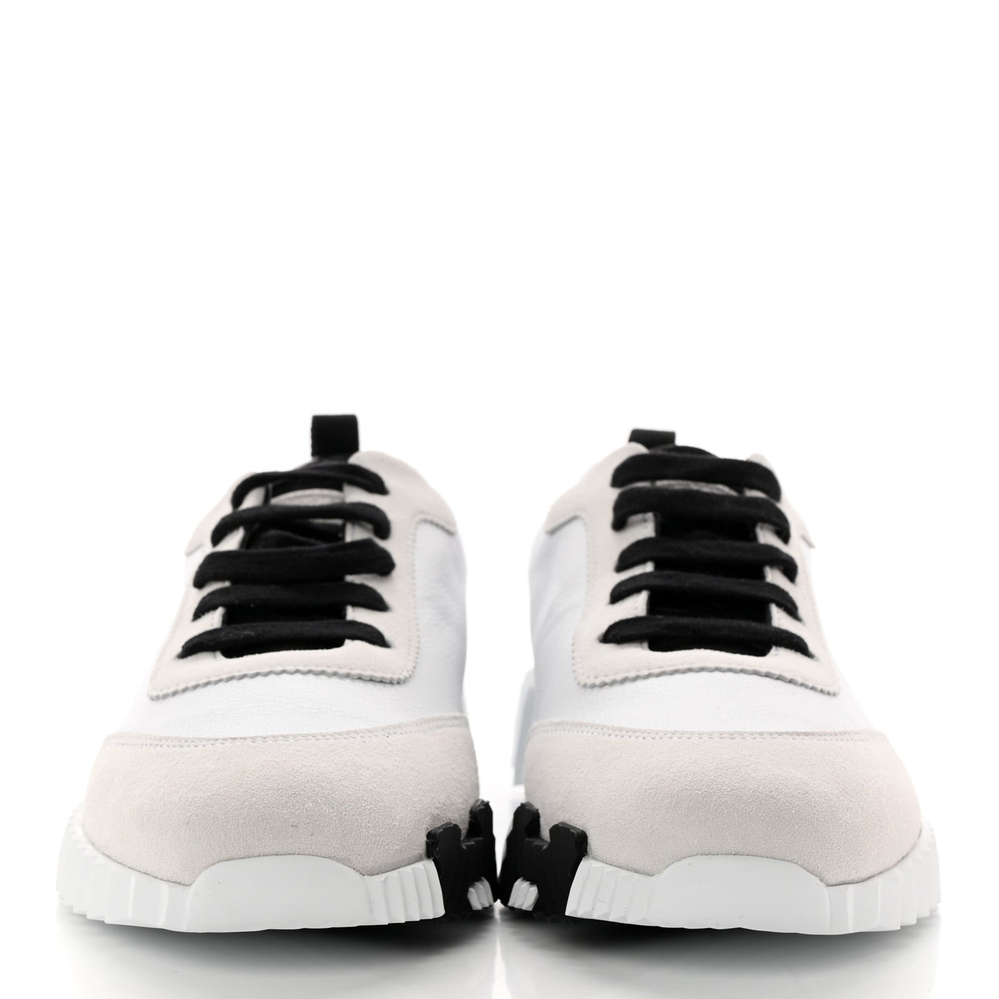 Goatskin Suede Goatskin Bouncing Sneakers 39 White Black