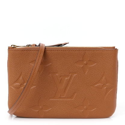 Louis Vuitton Empreinte Monogram Giant Double Zip Pochette Caramel 1 of 12