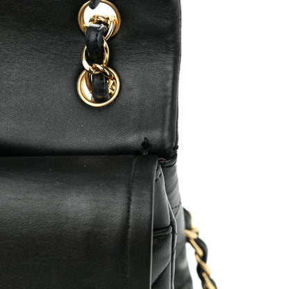 Chanel Lambskin Quilted Jumbo Double Flap Black 14 of 15