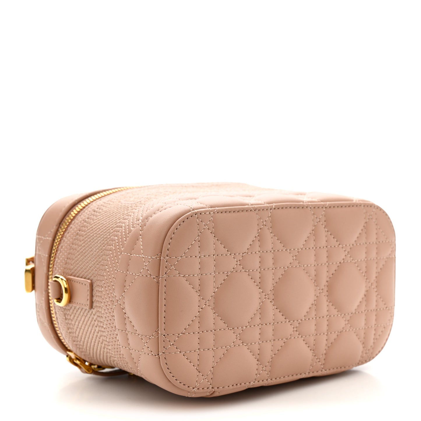 Lambskin Cannage Small Diortravel Vanity Case Rose Des Vents