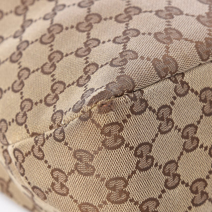 Gucci Monogram Medium Horsebit Chain Hobo Dark Brown 10 of 13