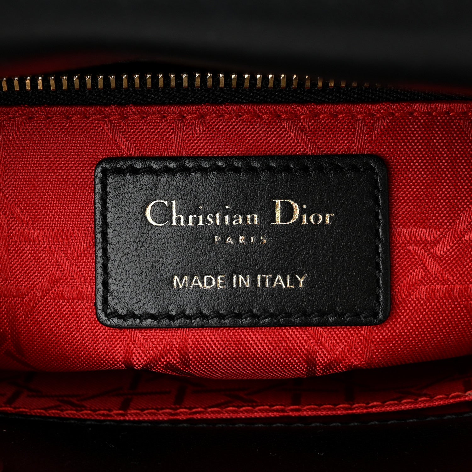 Christian Dior CHRISTIAN DIOR Lambskin Cannage Small My ABCDior Lady Dior Black 6 of 10