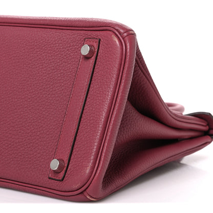Hermes Taurillon Clemence Birkin 30 Bois de Rose 10 of 12