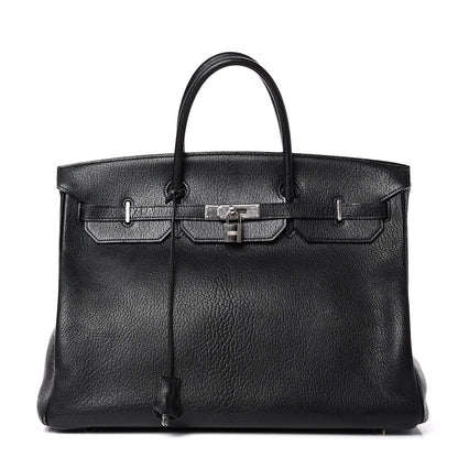 Hermes Chevre De Coromandel Birkin 40 Black 1 of 26