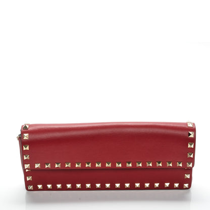 Valentino Garavani Nappa Rockstud Bangle Clutch Red 4 of 7