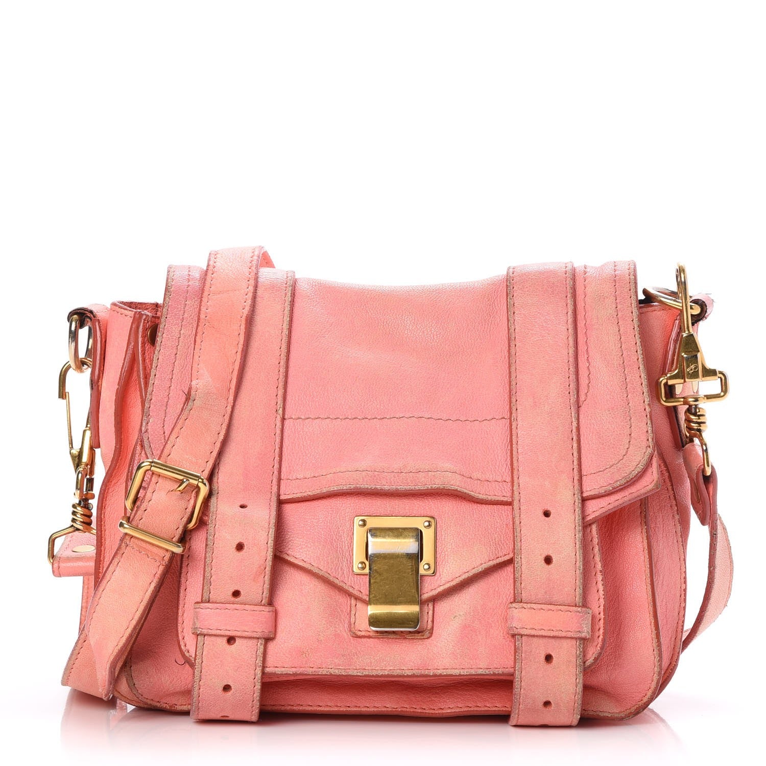Proenza Schouler Lambskin PS1 Mini Pouch Messenger Bag Pink 1 of 9
