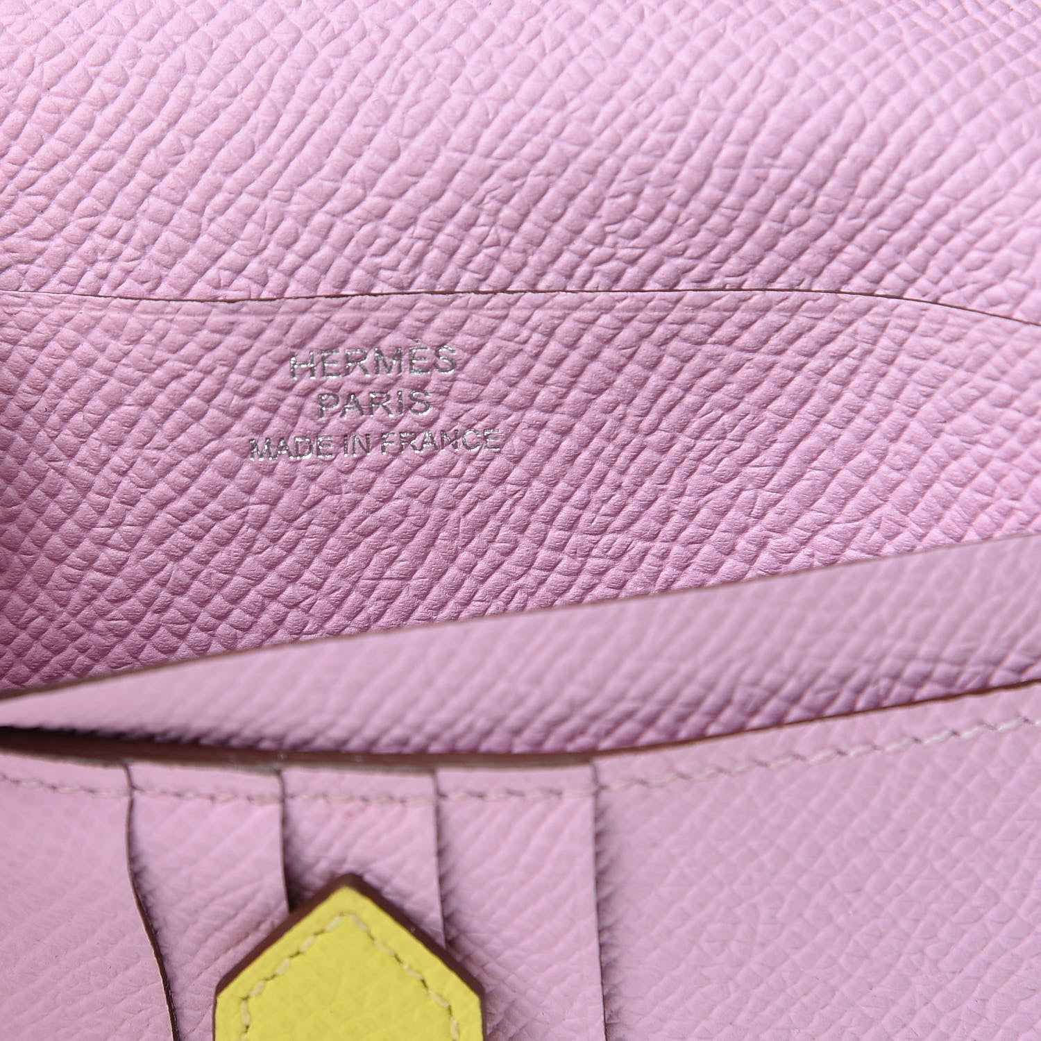 Hermes Epsom Verso Bearn Compact Wallet Lime Mauve Silvestre 6 of 8