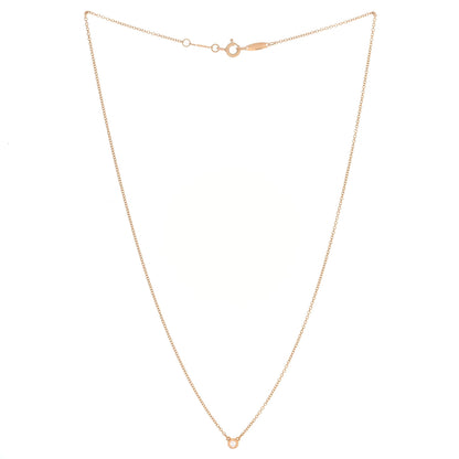 Tiffany 18K Rose Gold Diamond .03ct Elsa Peretti Diamonds by the Yard Pendant Necklace 2 of 6